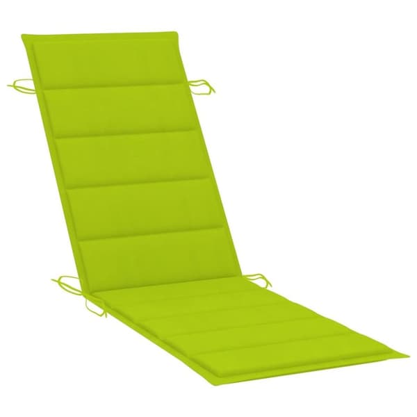 vidaXL Solsäng med bord och dyna massivt akaciaträ