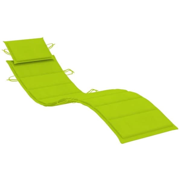 vidaXL Solsäng med bord och dyna massivt akaciaträ