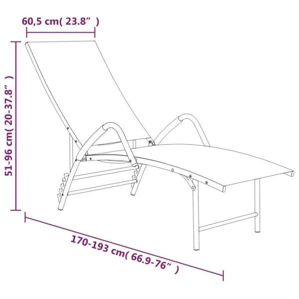 vidaXL Solsäng textilen och aluminium grön