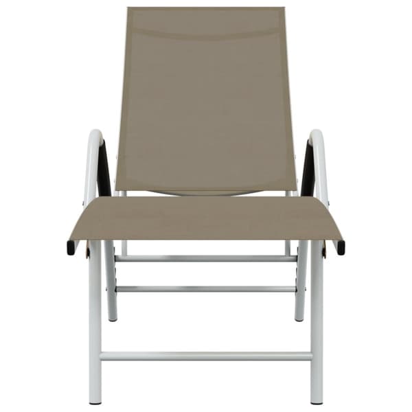 vidaXL Solsäng textilen och aluminium taupe