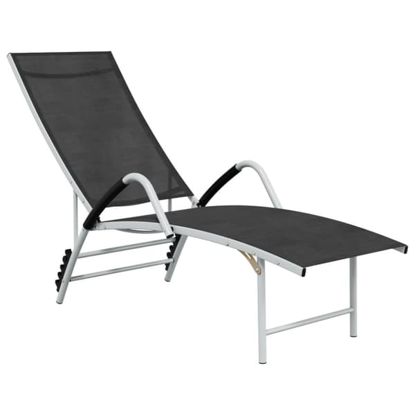vidaXL liggestol textilene og aluminium sort