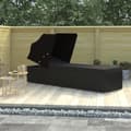 Miniatyrbillede 1 af 11: vidaXL liggestol med baldakin og hynde polyrattan sort
