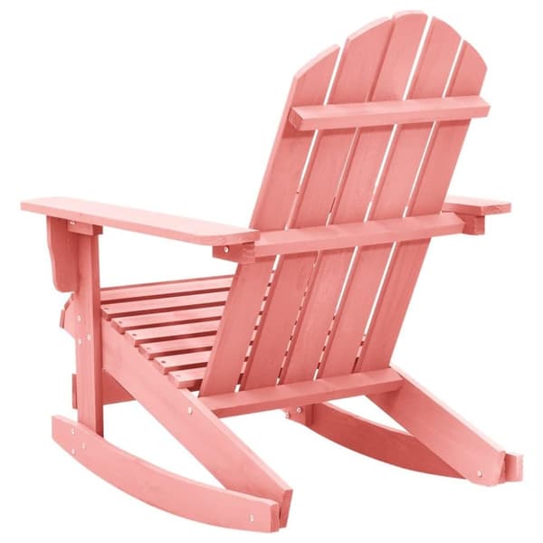 vidaXL Adirondack-gyngestol massivt grantræ lyserød