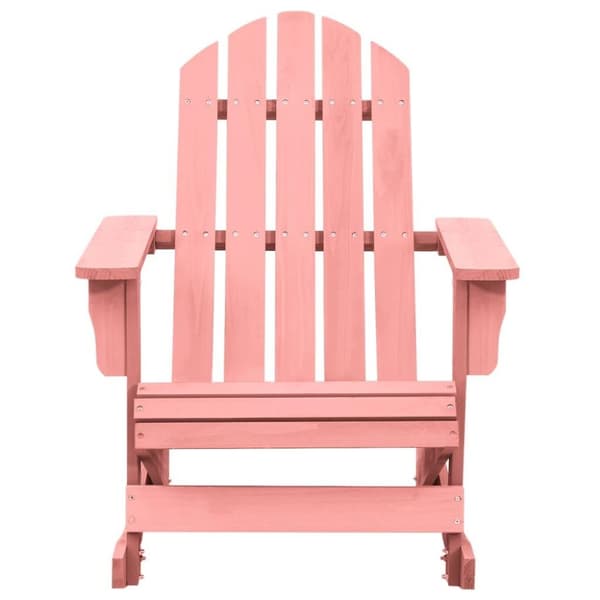 vidaXL Adirondack-gyngestol massivt grantræ lyserød