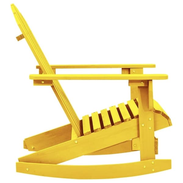 vidaXL Adirondack-gyngestol massivt grantræ gul
