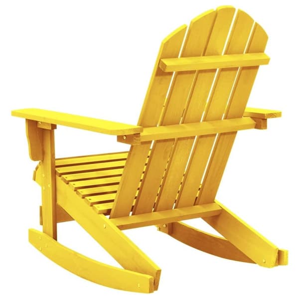 vidaXL Adirondack-gyngestol massivt grantræ gul