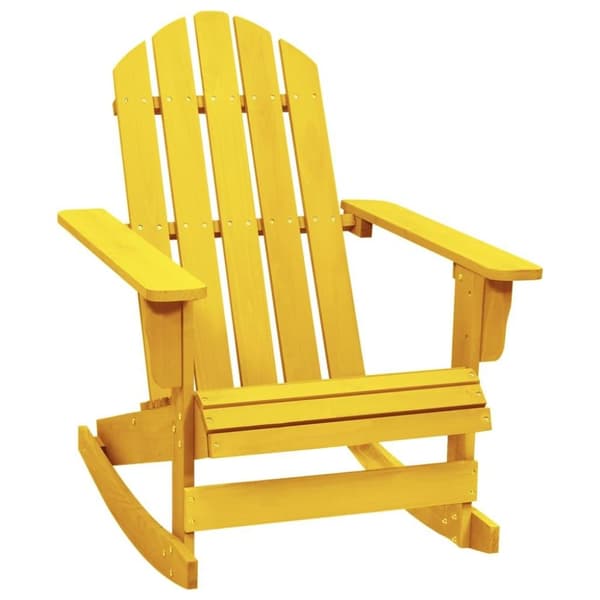 vidaXL Adirondack-gyngestol massivt grantræ gul