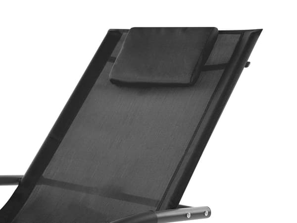 Solseng sort 63 x 84 x 149 cm stål tekstilfiber svinghynde UV-bestandig udendørs