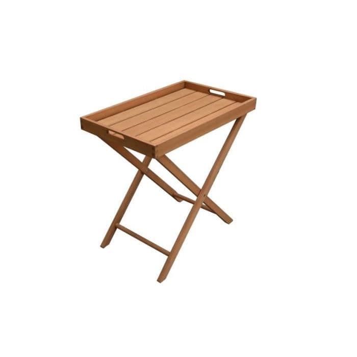 Fällbar serveringsvagn - 67,5 x 52 x 75 cm - Acacia