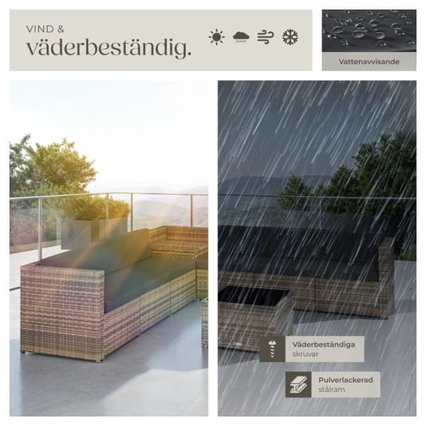 Loungeset/Loungegrupp Verona i konstrotting - natur