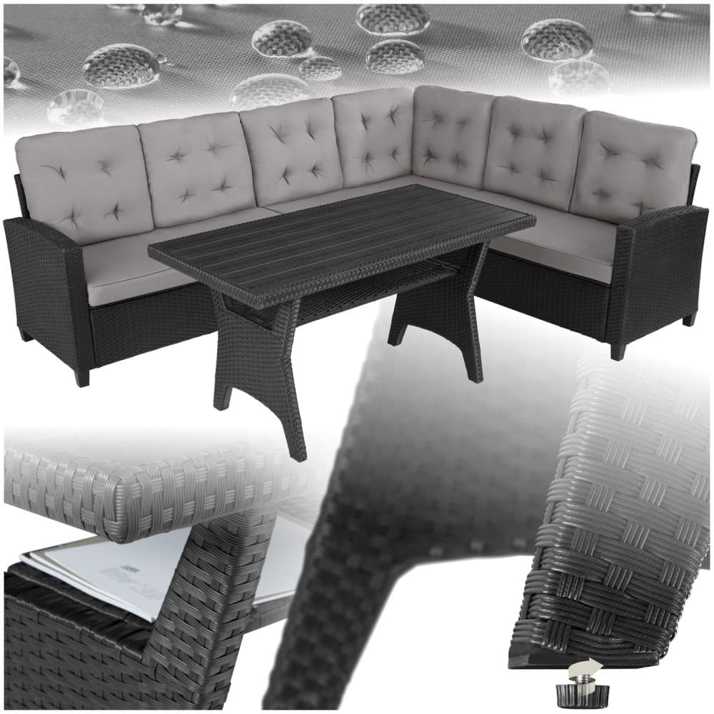 Loungeset/Loungegrupp i rottning Catania - svart