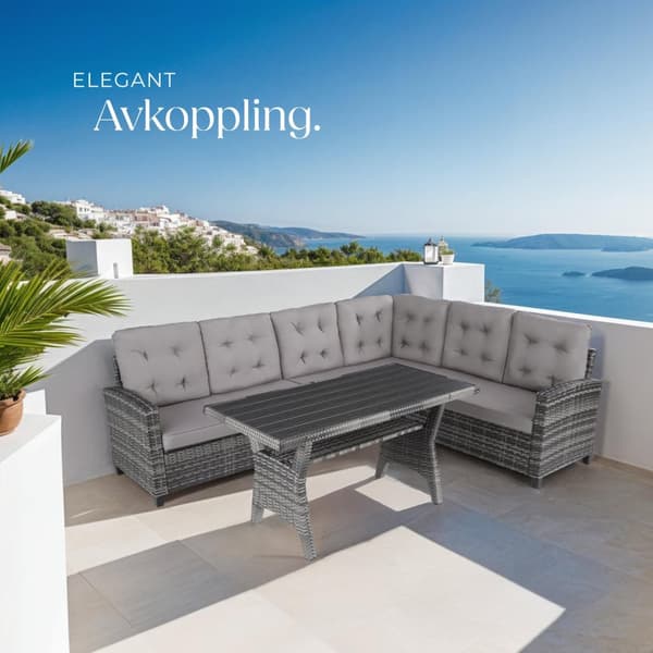 Loungeset/Loungegrupp i rottning Catania - grå