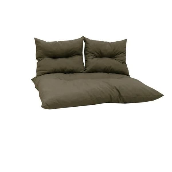 Klassiskt pallkit - taupe - madrass + 2 ryggkuddar - JARDIN PRIVE