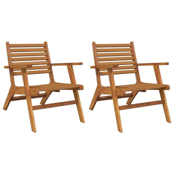 vidaXL Hagestoler 2 stk heltre akasie