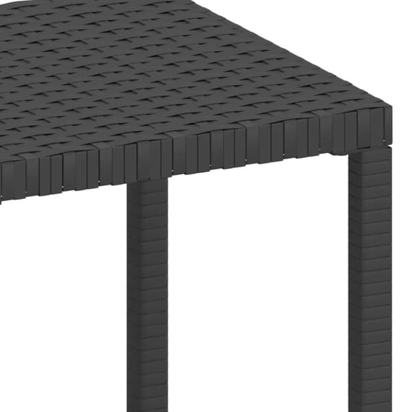 vidaXL liggestole 2 stk. med bord polyrattan sort