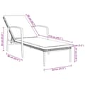 Miniatyrbillede 10 af 11: vidaXL liggestole 2 stk. med bord polyrattan sort
