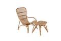 Miniatyrbilde 1 av 5: Ella lounge chair med fotskammel natur, offwhite.