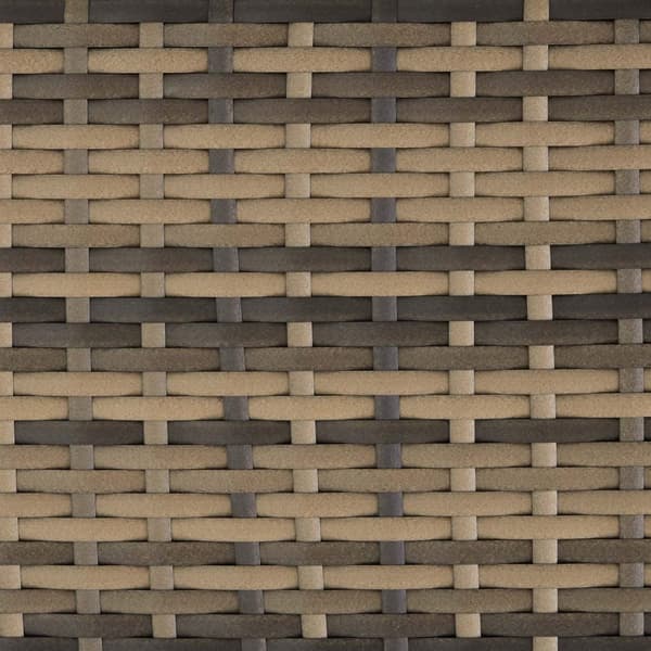 2 polyrattan havestole + hynder med 2 sæt betræk - natur/mørkegrå