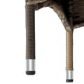 Miniatyrbillede 6 af 8: 2 polyrattan havestole + hynder med 2 sæt betræk - natur/mørkegrå
