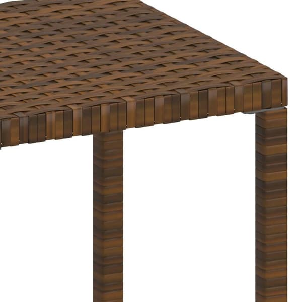 vidaXL Solsängar 2 st med bord konstrotting brun