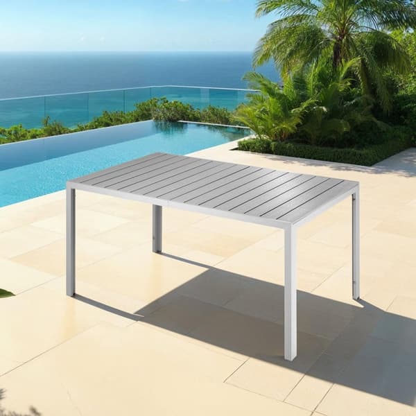 Havebord Bianca 150x90x74,5cm - sølv/grå