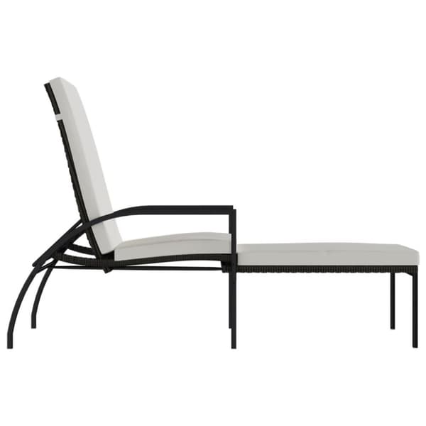 vidaXL liggestole 2 stk. med fodskammel polyrattan brun