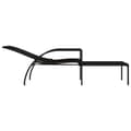 Miniatyrbillede 6 af 11: vidaXL liggestole 2 stk. med fodskammel polyrattan brun