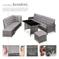 Miniatyrbild 3 av 10: Loungeset/Loungegrupp Barletta i konstrotting - grå