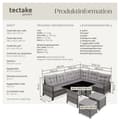 Miniatyrbild 6 av 10: Loungeset/Loungegrupp Barletta i konstrotting - grå