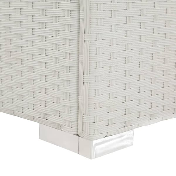 vidaXL liggestol med sort hynde polyrattan hvid