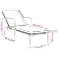 Miniatyrbillede 9 af 9: vidaXL liggestol med hynde polyrattan sort