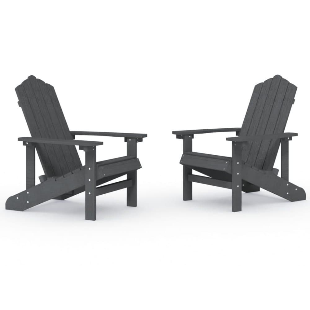 Bilde av Vidaxl Adirondack Hagestoler 2 Stk Hdpe Antrasitt