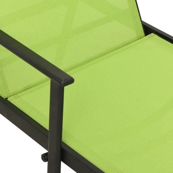 vidaXL Aurinkotuoli teräs ja Textilene kangas vihreä