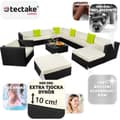 Miniatyrbild 3 av 11: Loungeset/Loungegrupp Las Vegas i konstrotting - svart