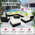 Miniatyrbild 4 av 11: Loungeset/Loungegrupp Las Vegas i konstrotting - svart