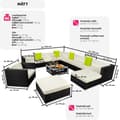 Miniatyrbild 6 av 11: Loungeset/Loungegrupp Las Vegas i konstrotting - svart