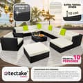 Miniatyrbild 7 av 11: Loungeset/Loungegrupp Las Vegas i konstrotting - svart