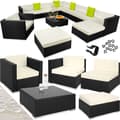 Miniatyrbild 1 av 11: Loungeset/Loungegrupp Las Vegas i konstrotting - svart