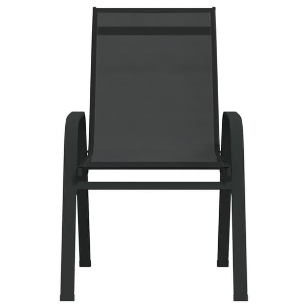 vidaXL Stablebare hagestoler 6 stk svart textilene-stoff
