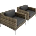 Miniatyrbild 4 av 11: Modulärt loungeset Villanova Aluminiumset 5 2-sits - Antracitgrå melerad