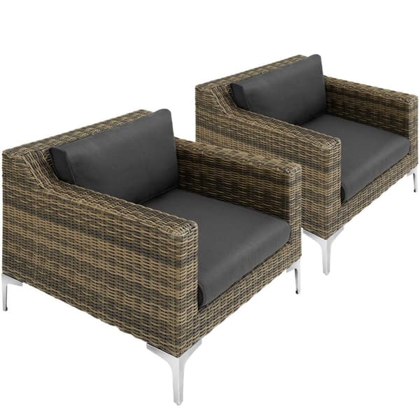 Modulärt loungeset Villanova Aluminiumset 5 2-sits - Antracitgrå melerad