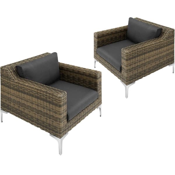 Modulärt loungeset Villanova Aluminiumset 5 2-sits - Antracitgrå melerad