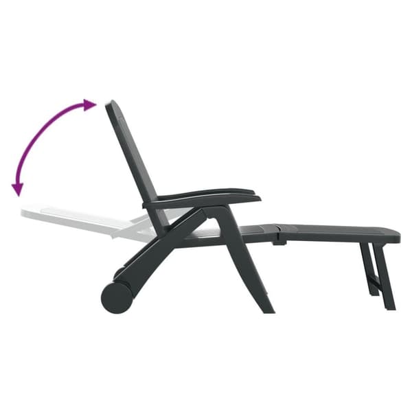 vidaXL foldbar liggesol polypropylen grøn