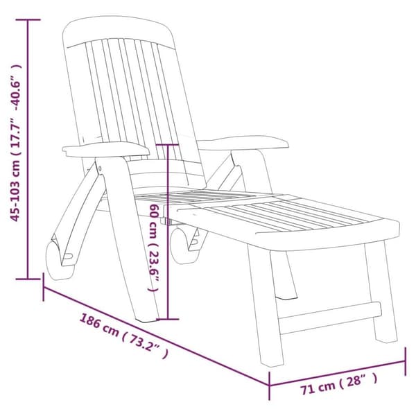 vidaXL foldbar liggesol polypropylen grøn