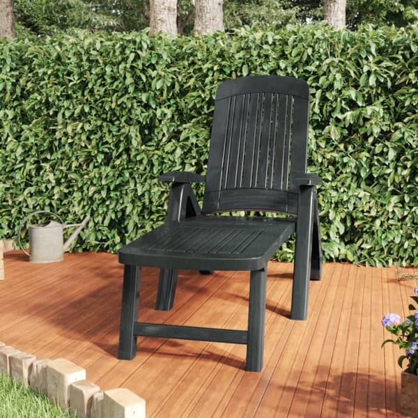 vidaXL foldbar liggesol polypropylen grøn