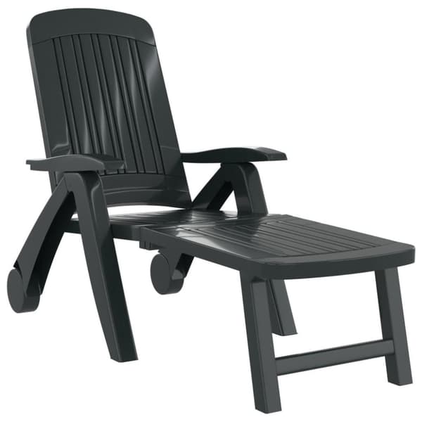 vidaXL foldbar liggesol polypropylen grøn