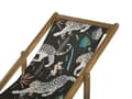 Miniatyrbillede 5 af 11: Sæt med 2 havestole lys akacietræsramme dyremønster udskiftningsbetræk Hængekøje sæde tilbagelænet sammenklappelig solseng