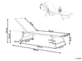 Miniatyrbillede 3 af 8: Havestol Gul Aluminium 198 x 61 cm Justerbar Nakkestøtte med Hjul til Gårdhave