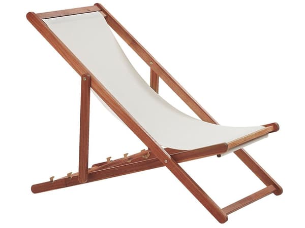 Sett med 2 solsenger Blå Hvit Mørkt akasietre Polyester Sammenleggbar Strandstol Hage Moderne
