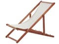 Miniatyrbilde 4 av 10: Solseng Beige Mørkt akasietre Polyester Sammenleggbar Strandstol Hage Moderne